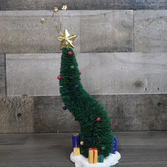 Dept 56 Green Glitter Sisal Trees Village Accessories - Picture 2 of 8